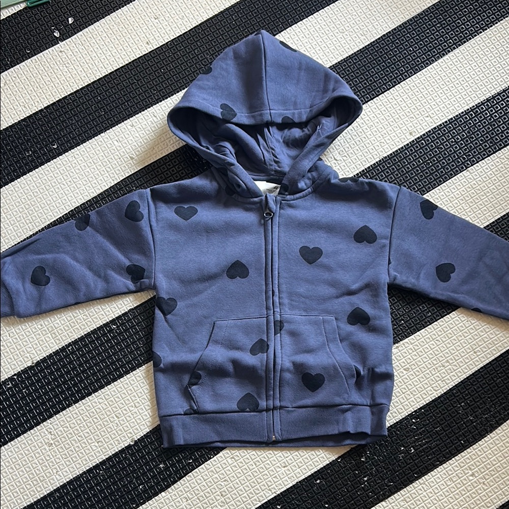 Kids Blue Heart Hoodie